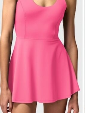 Spiritual Gangster Lexi Pink Scoop Neck Yoga Dress size medium new with tags